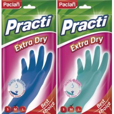 Перчатки хозяйственные PACLAN Extra Dry, размер М, синие, 1 пара Арт. 407360 в магазинах Лента