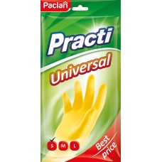 Перчатки хозяйственные PACLAN Practi Universal желтые, размер S в магазинах Лента
