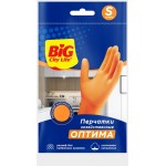 Перчатки латексные BIG CITY LIFE Оптима, оранжевые, размер L, Арт. 17104684 Перчатки латексные BIG CITY LIFE Оптима, оранжевые, размер L, Арт. 17104684