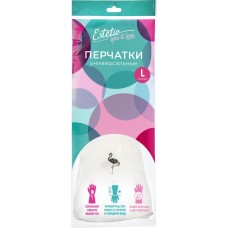 Перчатки YOU'LL LOVE белые с фламинго, размер L, ПВХ, Арт. 74976 в магазинах Лента