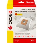 Пылесборник OZONE M-24 синтетический для пылесоса, микрофильтр 5шт Пылесборник OZONE M-24 синтетический для пылесоса, микрофильтр 5шт