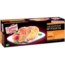 Пирог ЧЕРЕМУШКИ Сдобная Особа Австрийский штрудель персик-маракуйя и ваниль, 400г в магазинах Лента