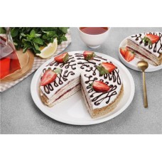 Торт Блинный со сливочно-творожным кремом вишневой начинкой, весовой в магазинах Лента