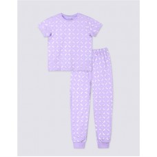 Пижама детская INWIN Kids футболка и брюки, сиреневая, Арт. LUK010 в магазинах Лента