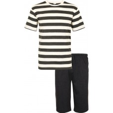 Пижама мужская INWIN футболка и шорты, цвет темно-серый меланж, белый, Арт. Alf1 в магазинах Лента