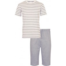 Пижама мужская INWIN футболка и шорты, цвет серый меланж, белый, Арт. Alf в магазинах Лента