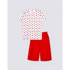 Пижама мужская INWIN футболка и шорты белый/красный, Арт. Alf в магазинах Лента