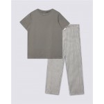 Пижама женская INWIN футболка и брюки, цвет молочный, хаки, Арт. L21904