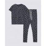 Пижама женская INWIN футболка и брюки, цвет молочный, темно-серый, Арт. L21900