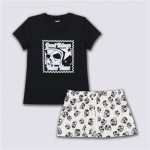 Пижама женская INWIN футболка и шорты белый/черный, Арт. L21905