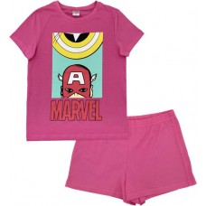 Пижама женская MARVEL Comics Captain America р. 42–50 футболка и шорты, Арт. ЖЕН-9-787 в магазинах Лента