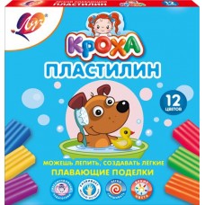 Пластилин ЛУЧ плавающий, 12 цветов в магазинах Лента