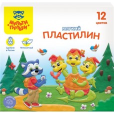 Пластилин МУЛЬТИ-ПУЛЬТИ Енот в сказке, 12 цветов, Арт. МП_41710, 120г в магазинах Лента