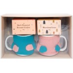 Набор подарочный кофейный COZY MUG Кофе молотый, 30г + маршмеллоу, 30г + 2 кружки, 1040г