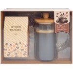 Набор подарочный кофейный FRENCH PRESS Кофе молотый, 60г + френч-пресс, 660г