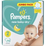 Подгузники детские PAMPERS New Baby-Dry 2, 4–8кг, 94шт