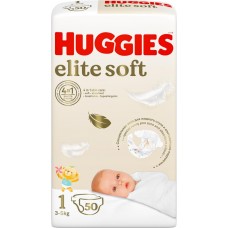 Подгузники детские HUGGIES Elite Soft 1, 3–5кг, 50шт в магазинах Лента