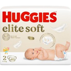 Подгузники детские HUGGIES Elite Soft 2, 4–6кг, 82шт в магазинах Лента