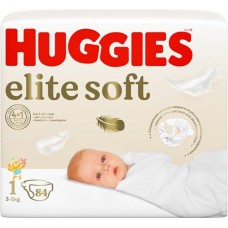 Подгузники детские HUGGIES Elite Soft 1, 3–5кг, 84шт в магазинах Лента