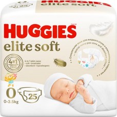 Подгузники детские HUGGIES Elite Soft 0+, до 3,5кг, 25шт в магазинах Лента