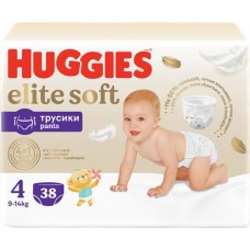 Подгузники-трусики детские HUGGIES Elite Soft 4 9–14кг, 38шт в магазинах Лента