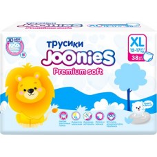 Подгузники-трусики детские JOONIES Premium Soft XL 12–17кг, 38шт в магазинах Лента