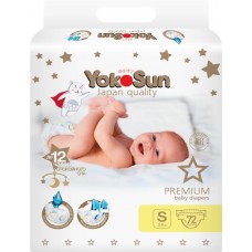 Подгузники YOKOSUN Premium S 3–6кг, 72шт в магазинах Лента