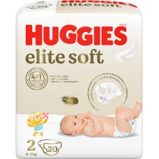Подгузники детские HUGGIES Elite Soft 2 4–6кг, 20шт в магазинах Лента