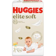Подгузники детские HUGGIES Elite Soft 3 5–9кг, 72шт в магазинах Лента
