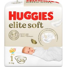 Подгузники детские HUGGIES Elite Soft 1 3–5кг, 20шт в магазинах Лента