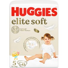 Подгузники детские HUGGIES Elite Soft 5 12–22кг, 42шт в магазинах Лента