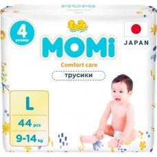 Подгузники-трусики детские MOMI COMFORT CARE L 9–14кг, 44шт в магазинах Лента