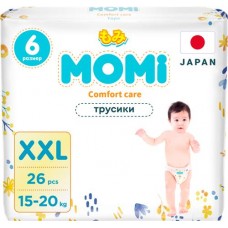 Подгузники-трусики детские MOMI COMFORT CARE XXL 15–20кг, 26шт в магазинах Лента