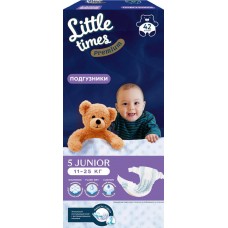 Подгузники детские LITTLE TIMES Premium Junior 15–25кг, 42шт в магазинах Лента
