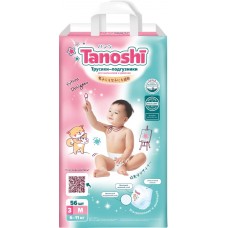 Трусики-подгузники детские TANOSHI M 6–11кг, 56шт в магазинах Лента