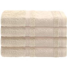 Полотенце махровое COTTONIKA Аврора 50х80см, белое жаккардовое, хлопок в магазинах Лента
