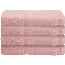 Полотенце махровое COTTONIKA Аврора 30х50см, розовое жаккардовое, хлопок в магазинах Лента
