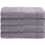 Полотенце махровое COTTONIKA Аврора 30х50см, серое жаккардовое, хлопок Полотенце махровое COTTONIKA Аврора 30х50см, серое жаккардовое, хлопок