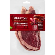 Стейк из мраморной говядины МИРАТОРГ Пиканья Black Angus, 325г в магазинах Лента