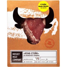 Стейк из мраморной говядины МЯСОЕТ Нью Йорк на кости, сухая выдержка, 300г в магазинах Лента