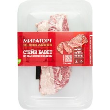 Стейк из мраморной говядины МИРАТОРГ Бавет, 310г в магазинах Лента