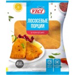 Лососевые порции замороженныеVICI в золотистой корочке, 450г