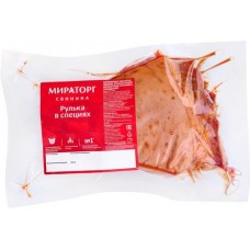 Рулька свиная для запекания МИРАТОРГ в маринаде, на кости, весовая в магазинах Лента