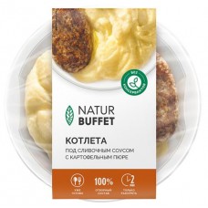Котлета НАТУРБУФЕТ под сливочным соусом с картофельным пюре, 250г в магазинах Лента