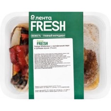 Оладьи печеночные с картофельным пюре и грибным соусом, 300г в магазинах Лента