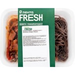 Свинина в кисло-сладком соусе с гречневой лапшой, 270г Свинина в кисло-сладком соусе с гречневой лапшой, 270г