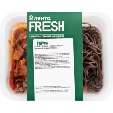 Свинина в кисло-сладком соусе с гречневой лапшой, 270г в магазинах Лента