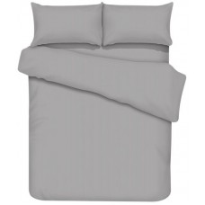 Простыня на резинке HOMECLUB 160х200см/180x200см, серо-голубая, страйп-сатин в магазинах Лента