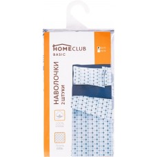 Набор наволочек HOMECLUB 50х70см, синий, бязь, 2шт в магазинах Лента