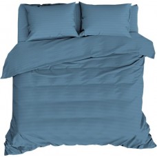 Пододеяльник HOMECLUB 145x215см, синий, страйп-сатин в магазинах Лента